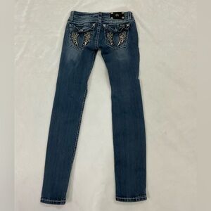 Miss Me Skinny Jeans Bling Wings